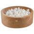Luxury Velvet Caramel Round Ball Pit